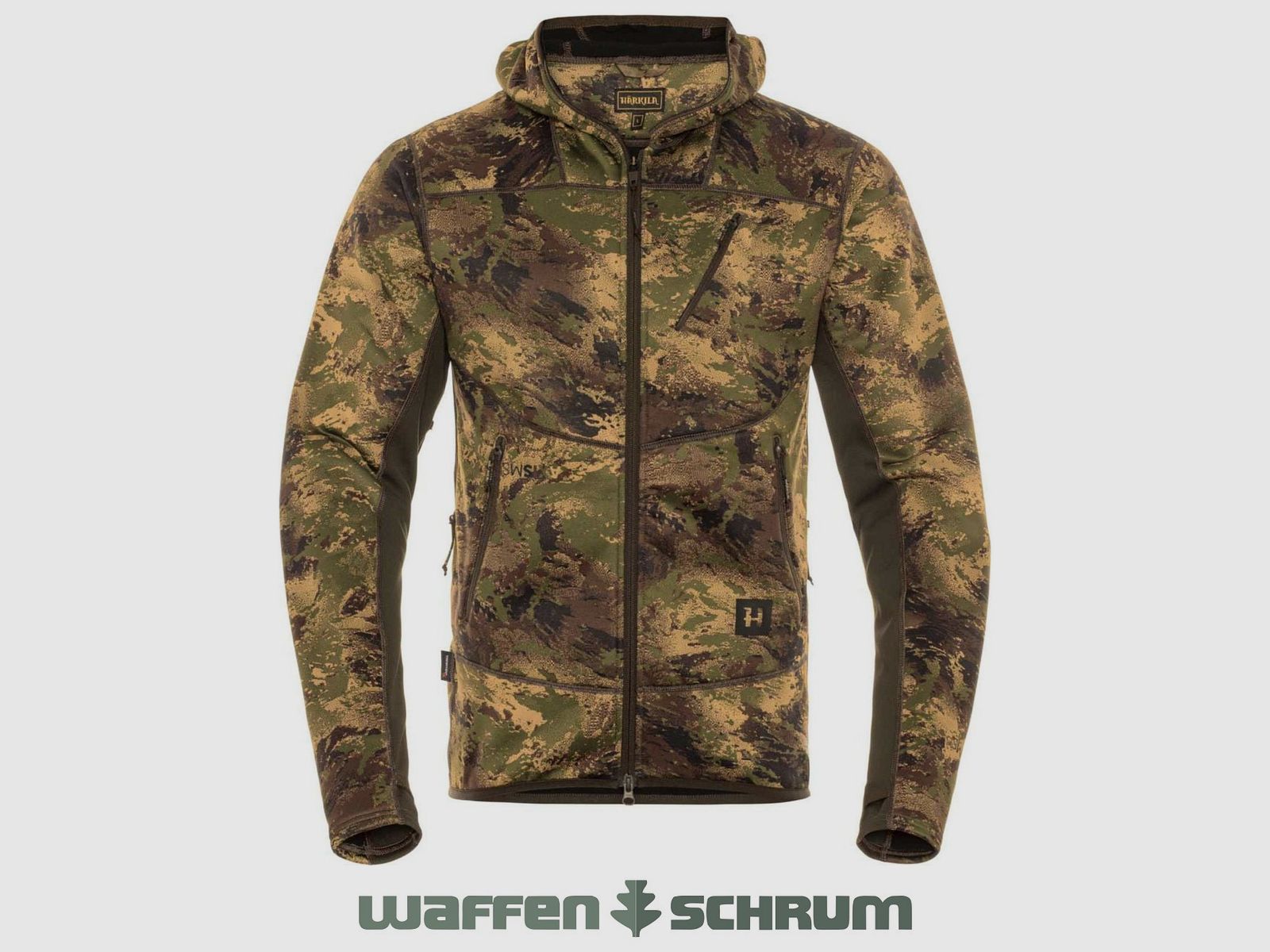 Härkila Fleece Hoodie Chasseur de Cerfs Camouflage Axis MSP Vert Forêt