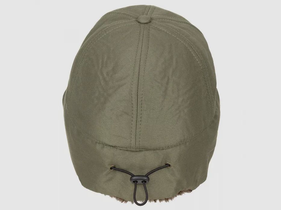 Winter Cap "Trapper" mit Kunstfell, Oliv