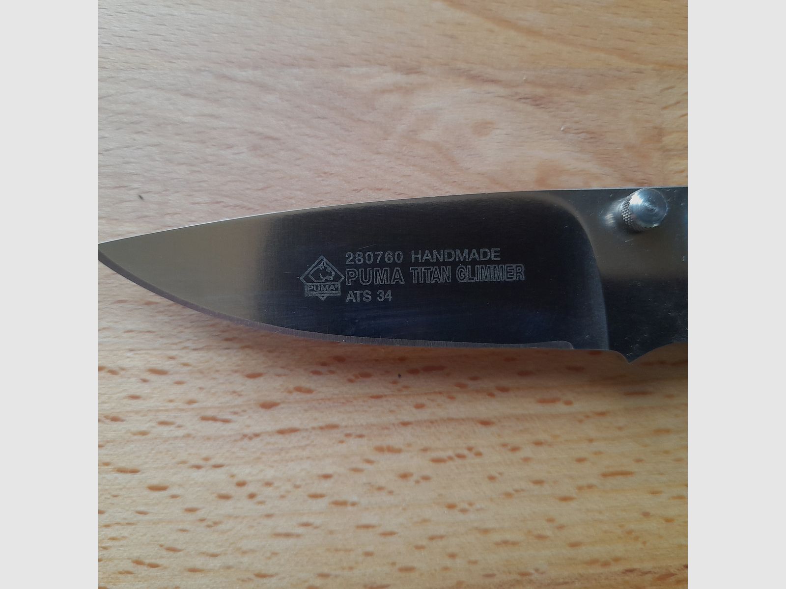 Taschenmesser Puma Titan Glimmer ATS 34 Messer, Klappmesser Gesamtlänge ca.17 cm.  190.--