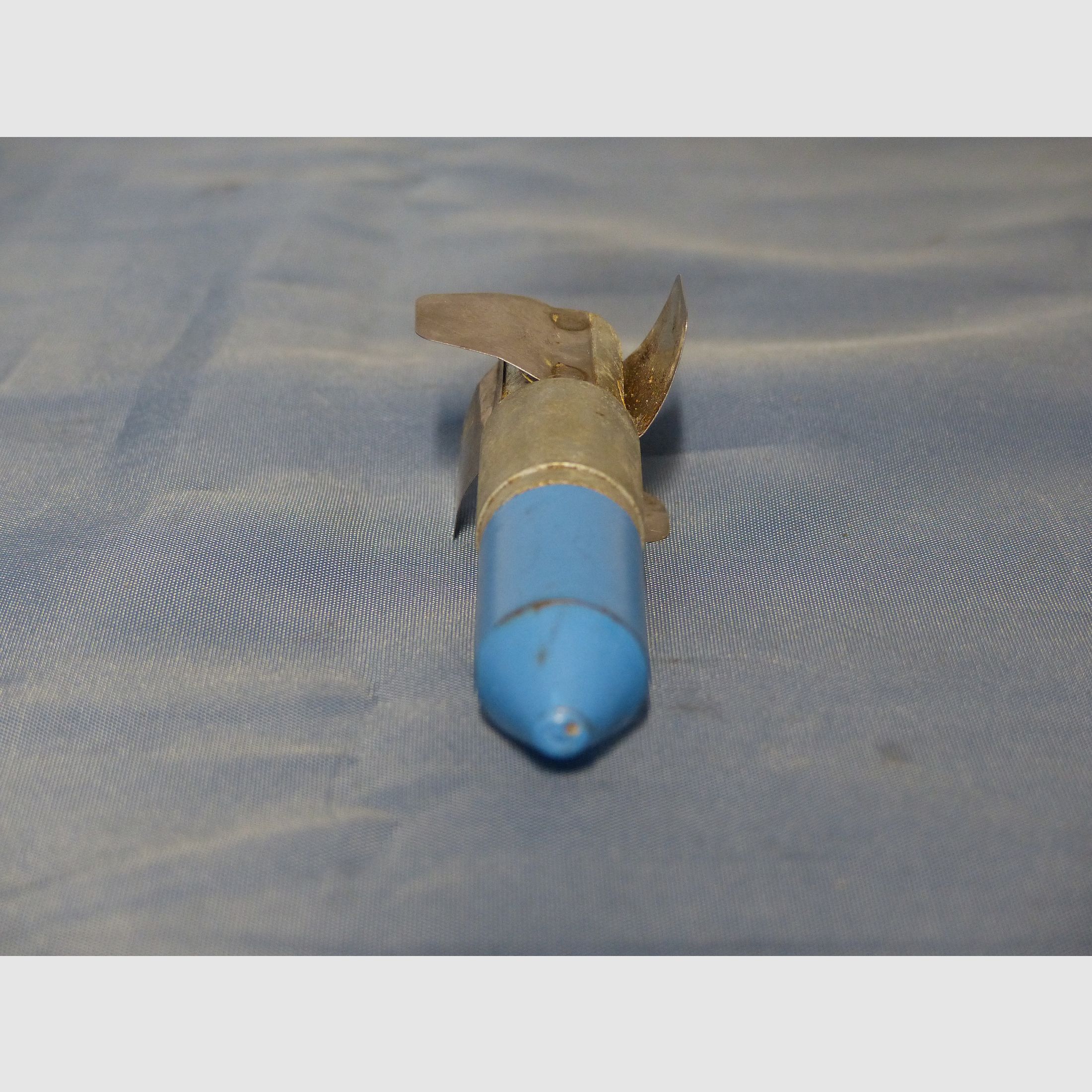 Bundeswehr BW 3 pièces de munitions d'exercice cartouches projectiles bleus G3 matériel de nettoyage années 60 70