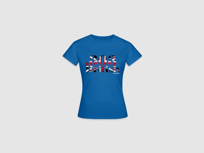 303 British - Frauen T-Shirt Dunkellila