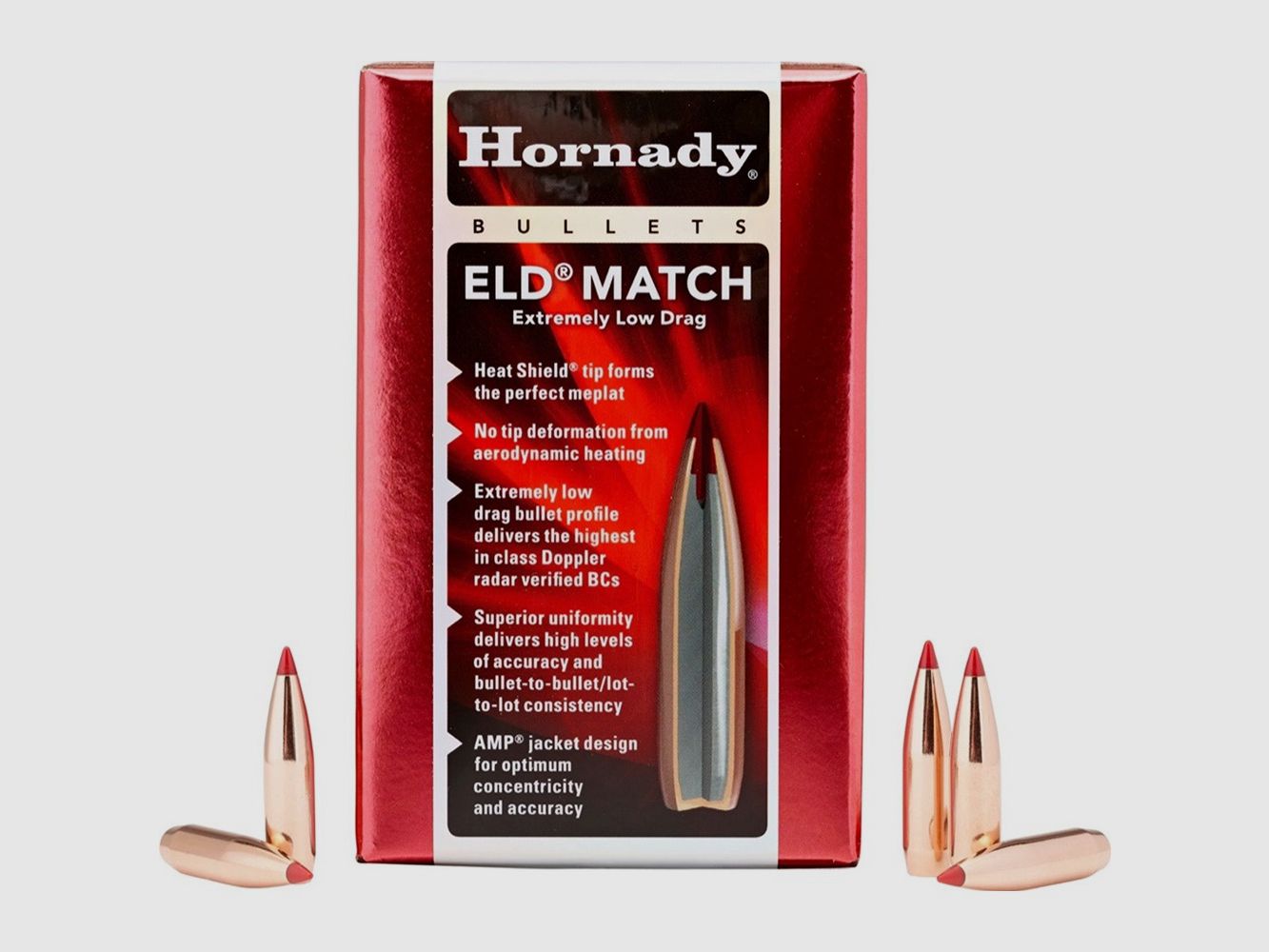 100 OGIVES HORNADY ELD MATCH .308 208Gr