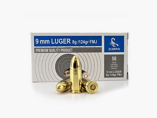 Escorpio 9mm Luger FMJ