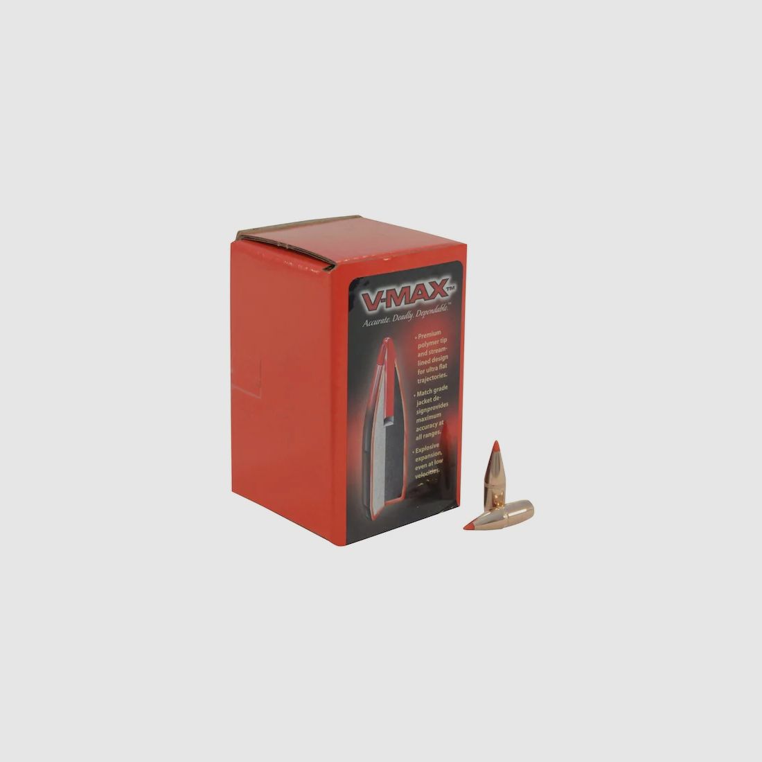 Balle Hornady .270/.277 V-MAX avec anneau de sertissage 110GR 100 pièces