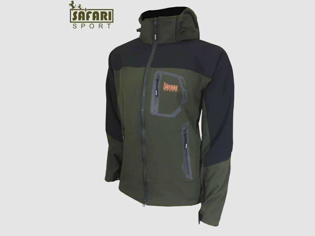 Safari Sportjacke aus Softshell grün, Bild 1 von 4