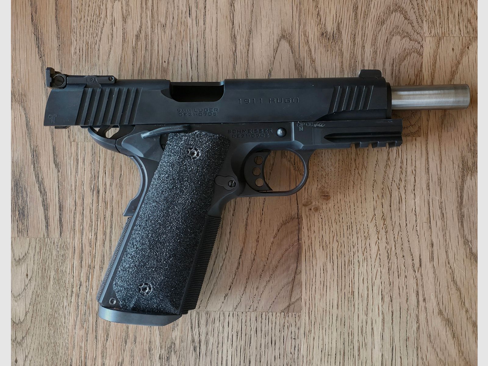 Schmeisser 1911 Hugo 5" 9mm – Paquete completo: BDMP y listo para caza – Estado excelente, imagen 5 de 6