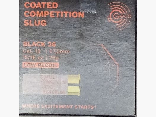 Geco Cal.12/67,5 Coated Competition Slug 26g - 25 Colpi