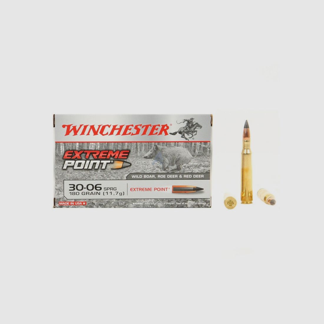 PACKUNG MIT 20 PATRONEN 30-06 SPR WINCHESTER EXTREME POINT 180G