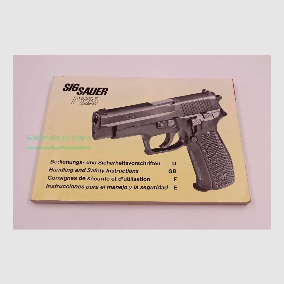 SIG Sauer Operating Manual Mod. P226