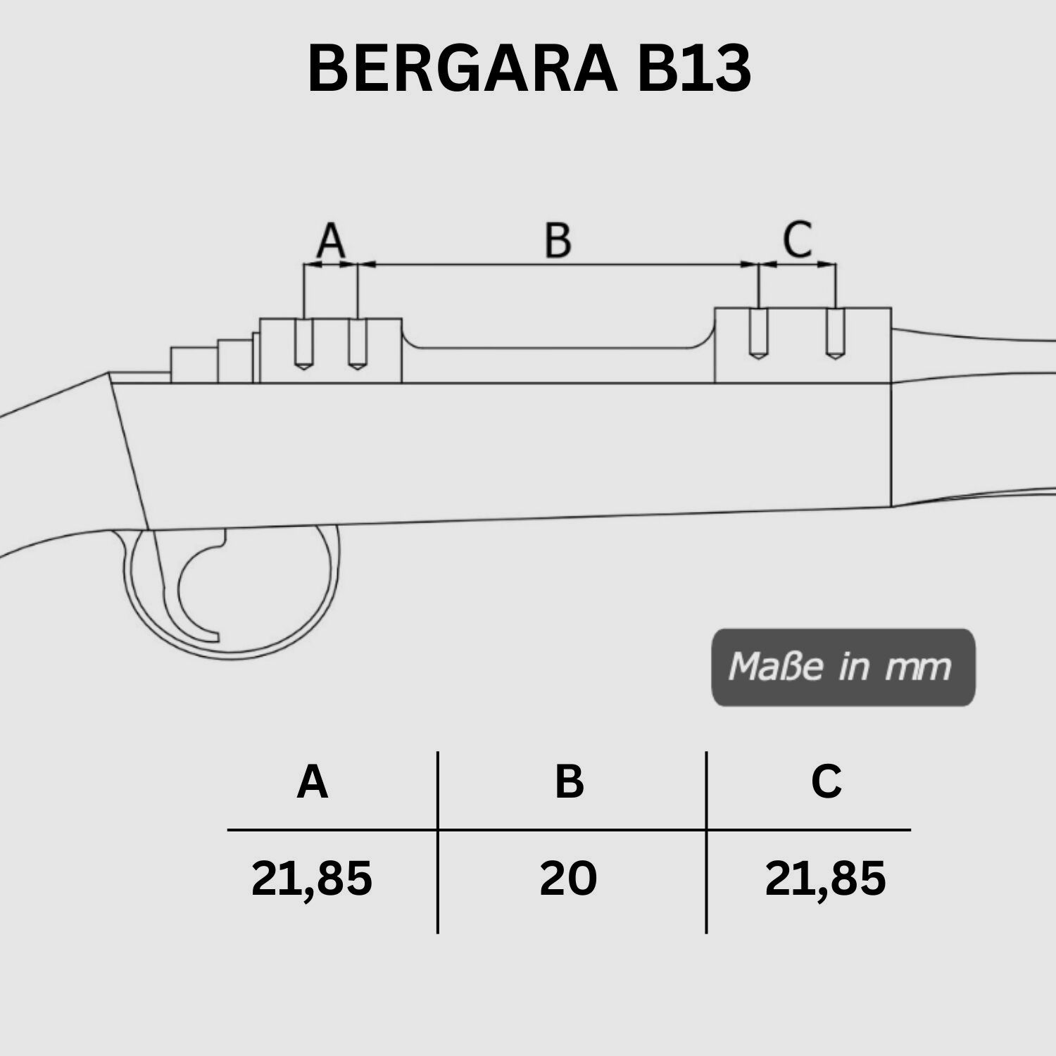 Rifle Doc Picatinny Weaver STAHL Schiene für Bergara B13 | Special Tactical