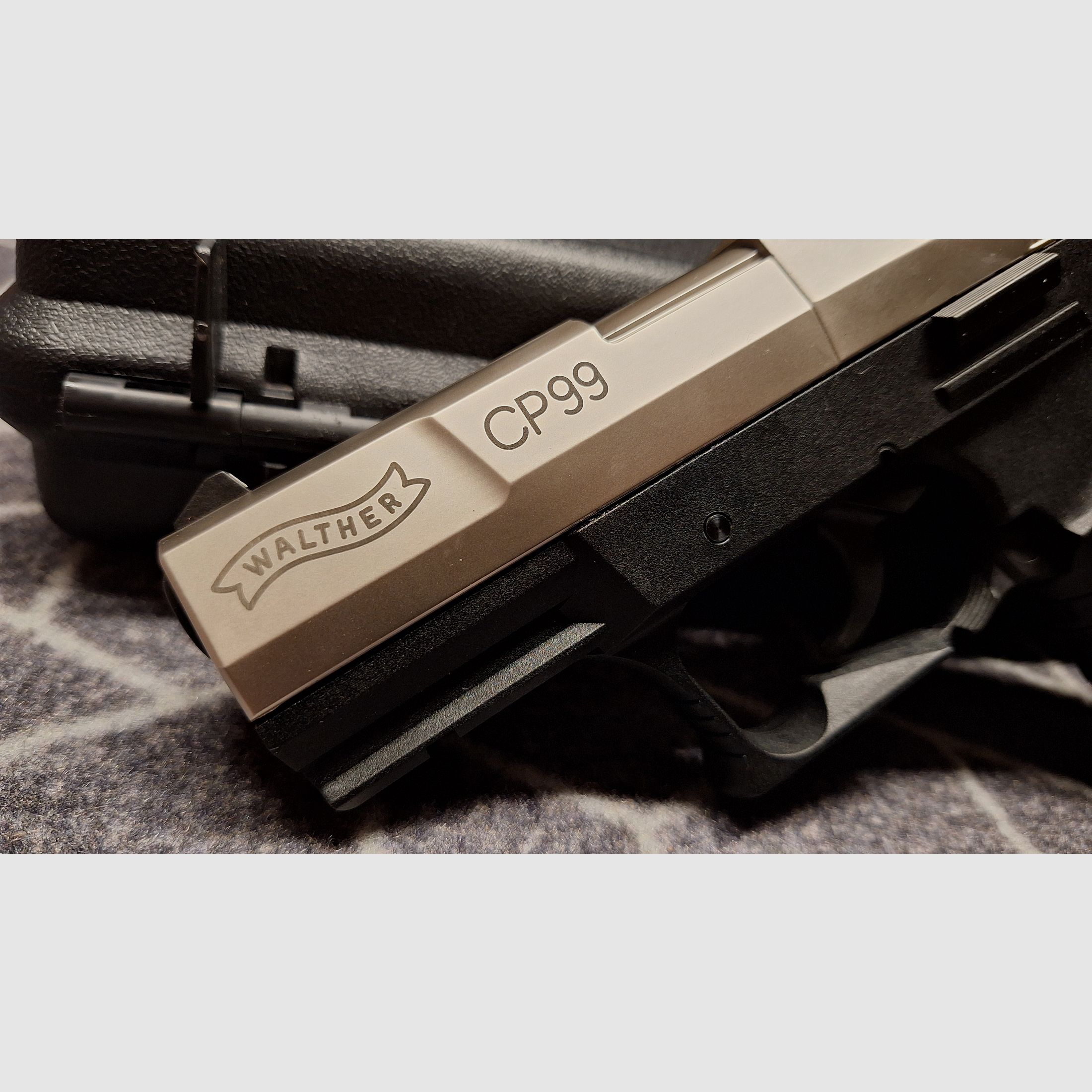 Walther CP99 Nickel 4,5 mm Diabolo pistola CO2 NUOVA!