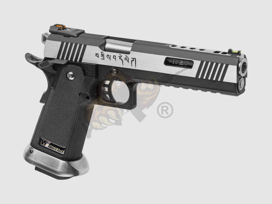 WE Hi-Capa 6 Force A Silver Barrel Full Metal GBB -F-