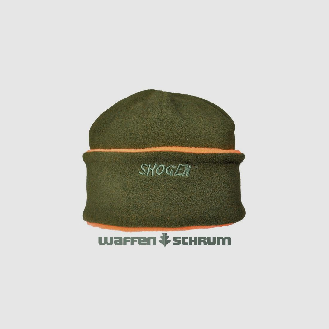 Skogen Wendefleece - Mütze mit Signal Oliv-Orange