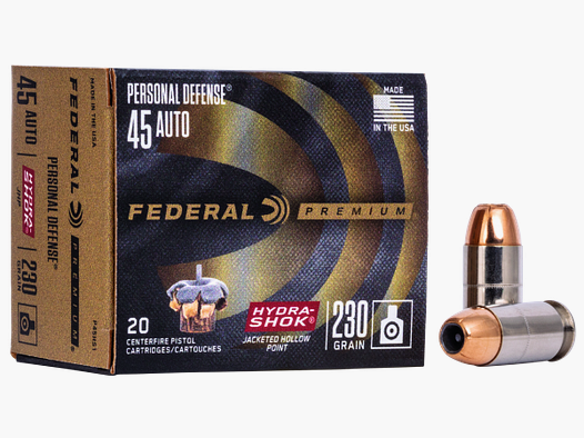 Federal Ammunicja Pistoletowa Premium .45 Auto 14,90g Hydra-Shok Jacketed Hollow Point