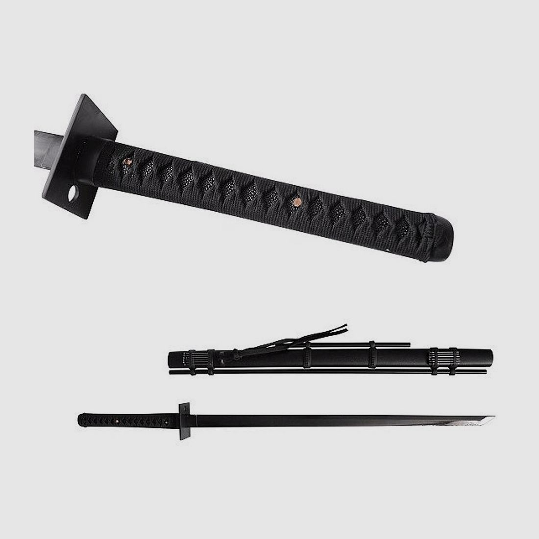 Ninja commando sword with black blade