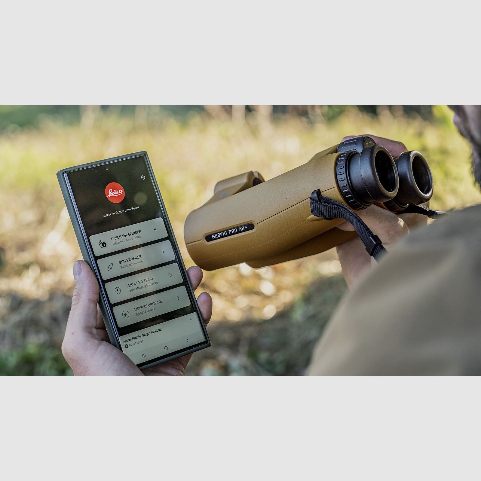 LEICA binoculars with rangefinder Geovid Pro 10x42 AB+