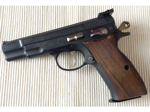Ha. Pistole Brünner CZ-75 Luxus, Kal. 9mmLuger, aus Sammlung
