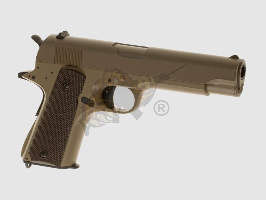 Cyma M1911 CM123 Airsoft Pistole Tan - max 0,5 Joule