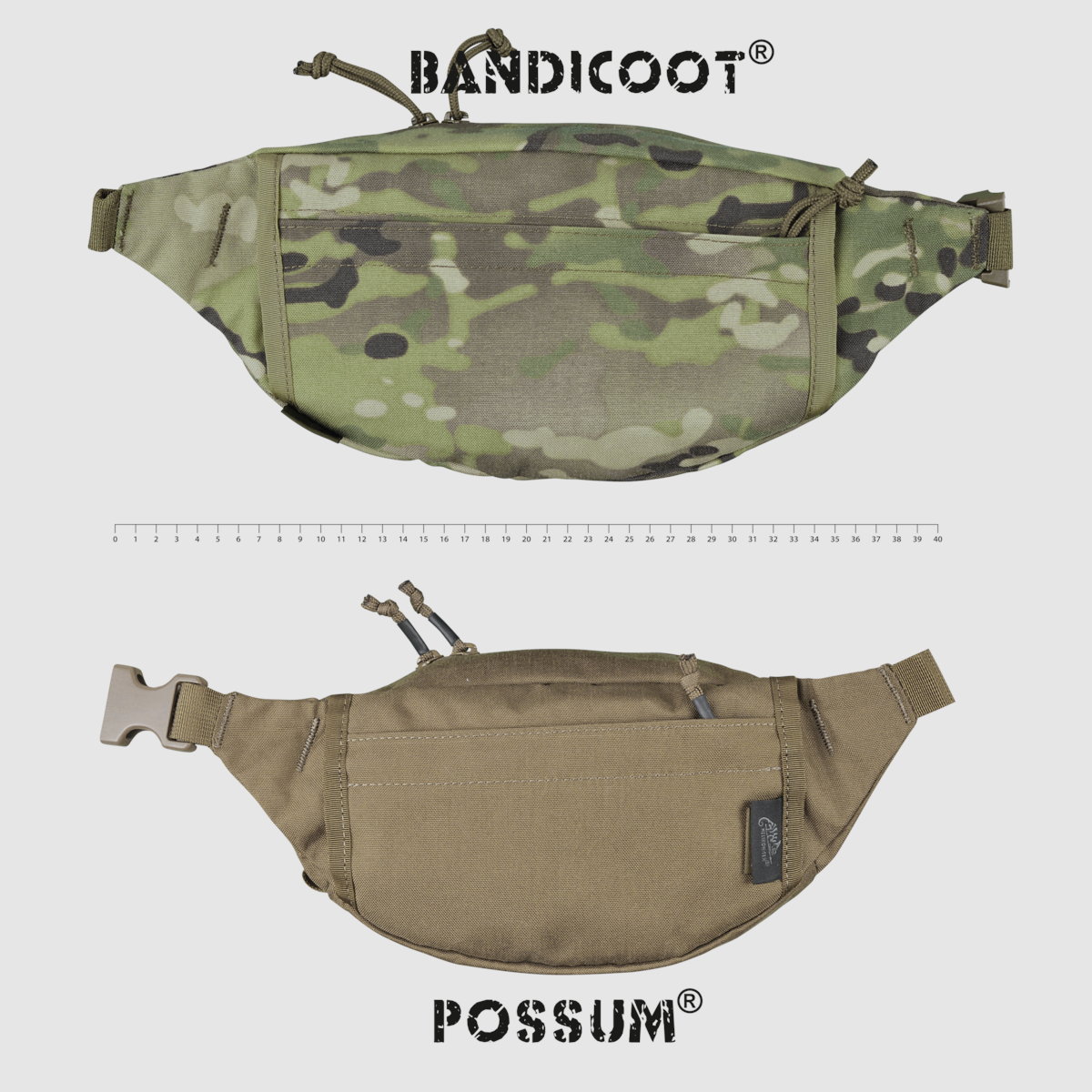 Sac banane Helikon Possum Cordura Noir, image 9 sur 11