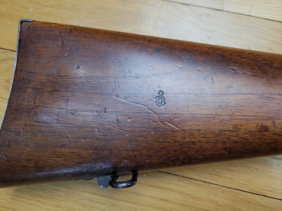 Sehr schönes Schweizer Gewehr Vetterli – Modell 1871 – Kaliber 10,4mm – 11 Schuss Röhrenmagazin – Einheitsnummer – exzellenter Lauf – revolutionäres europäisches Gewehr – TBE++, Bild 4 von 28