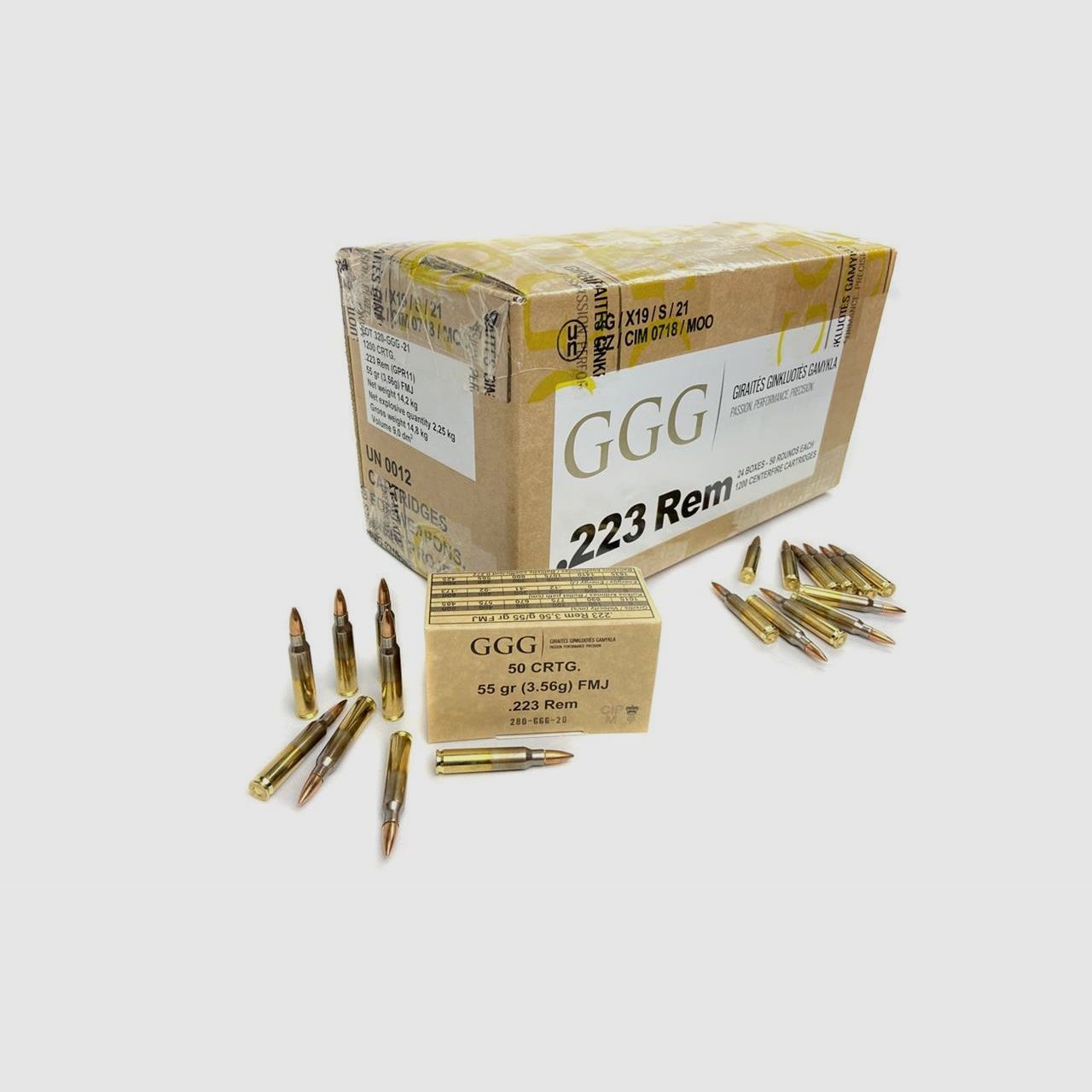 GGG .223 Rem. FMJ 3,56g/55gr, imagen 1 de 2