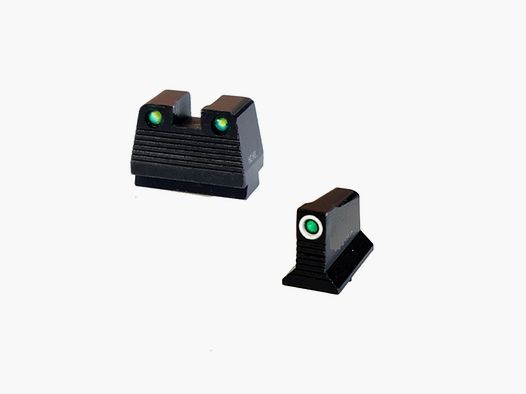 Conjunto de visores N verde/blanco Glock MOS