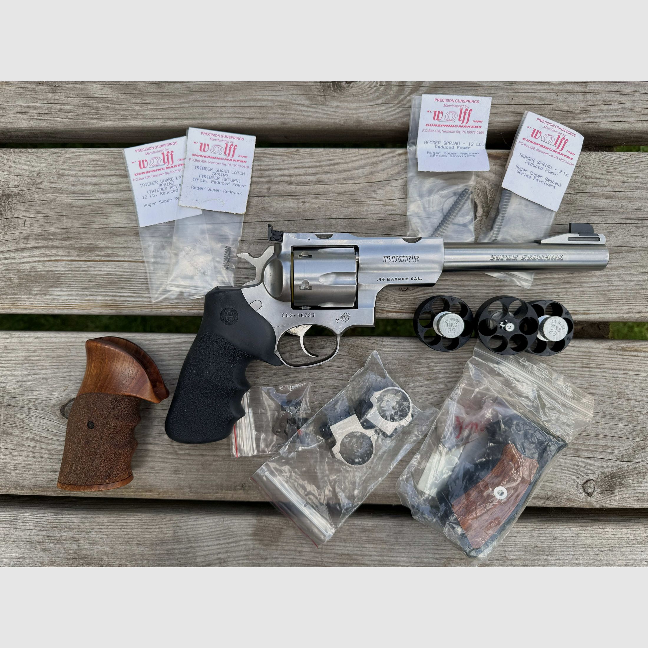 Ruger Super Redhawk .44Magnum 7.5“ stainless steel, like new, from hunter's hand