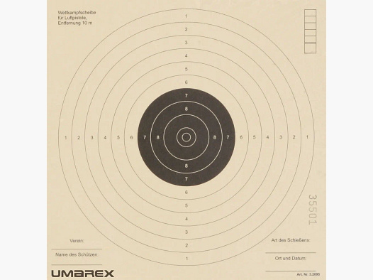 Target sheets for pistols 17x17cm 250 pcs.