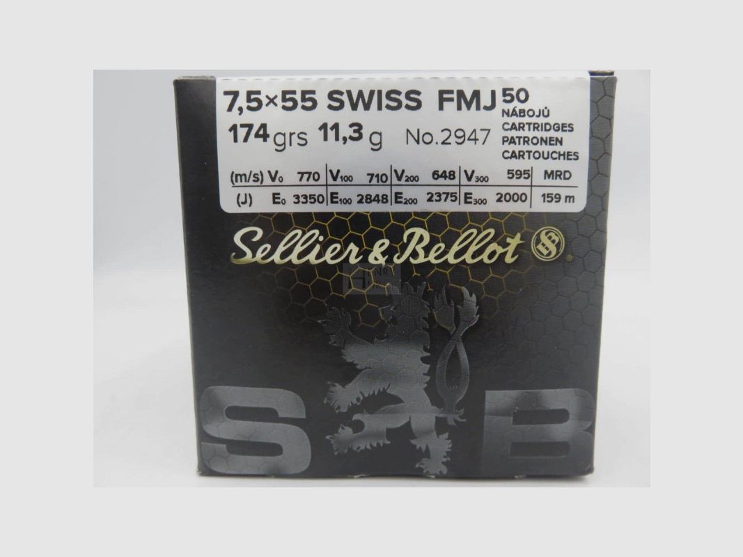 SB 7.5X55 SWISS 174GR FMJ X50
