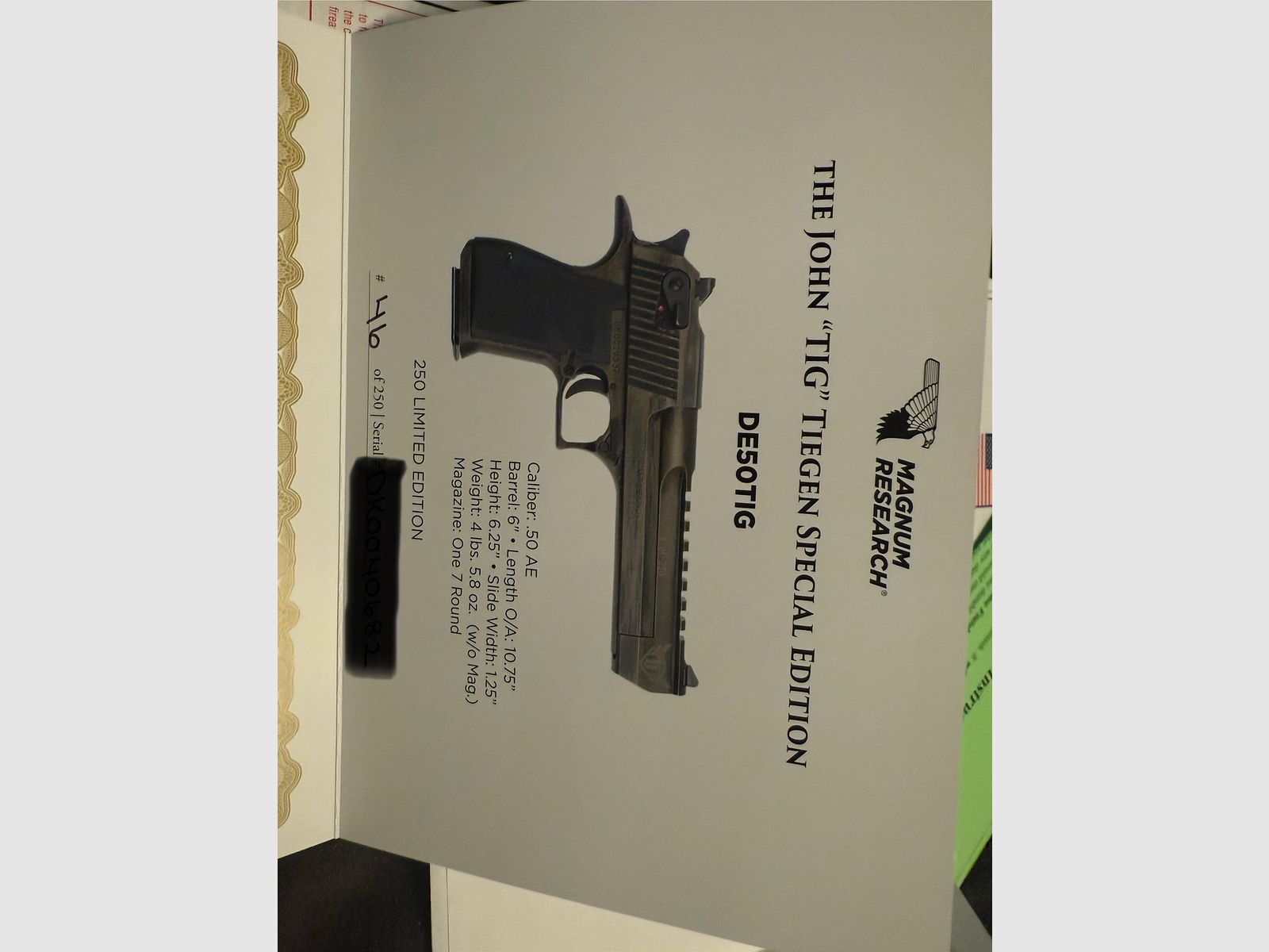 Desert Eagle 50AE TIG 46/250