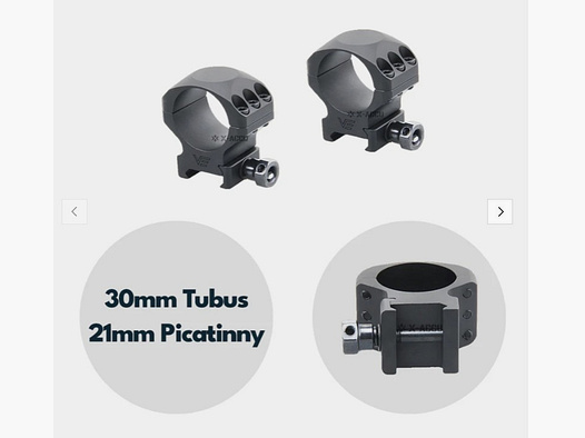 Vector Optics XASR-3001 X-Accu Montage für 30mm Tubus, 21mm Picatinny, h= 25,4mm