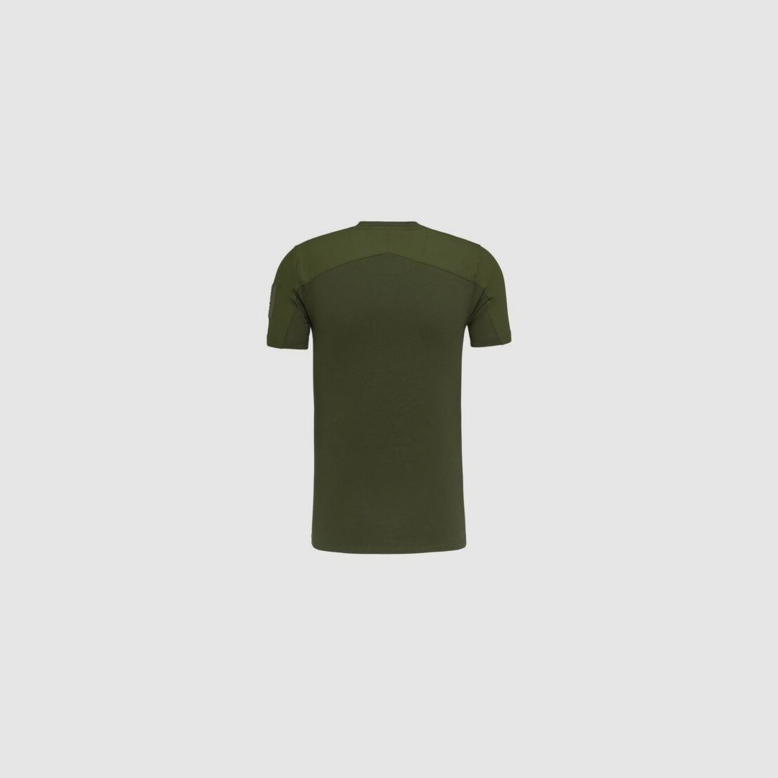 GLOCK Tactical T-Shirt Oliv – Ripstop-Schultern, Stretch-Torso – Soft-Velcro-Badge – Größe L