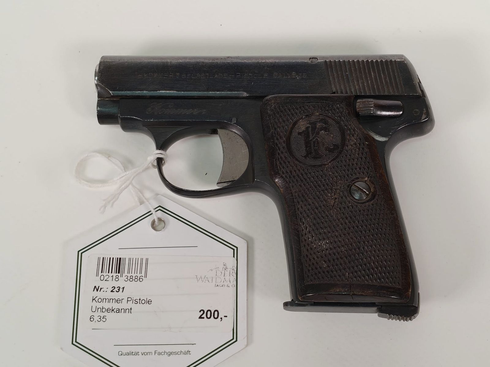 Pistolet Kommer 6,35mm Browning