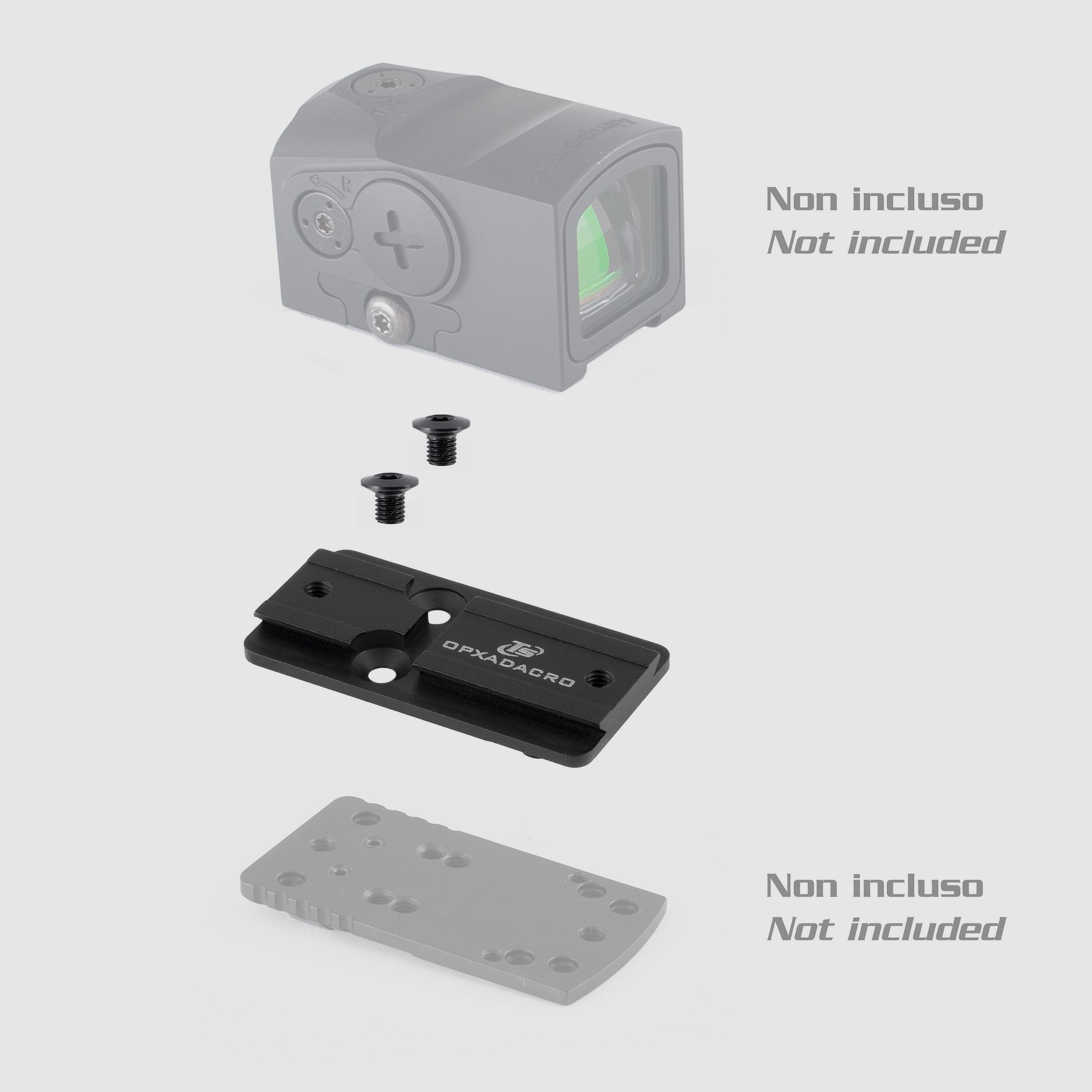 Adapter for Aimpoint Acro footprint for Type A Plates - TONI SYSTEM *   ITEM CODE  OPXADACRO