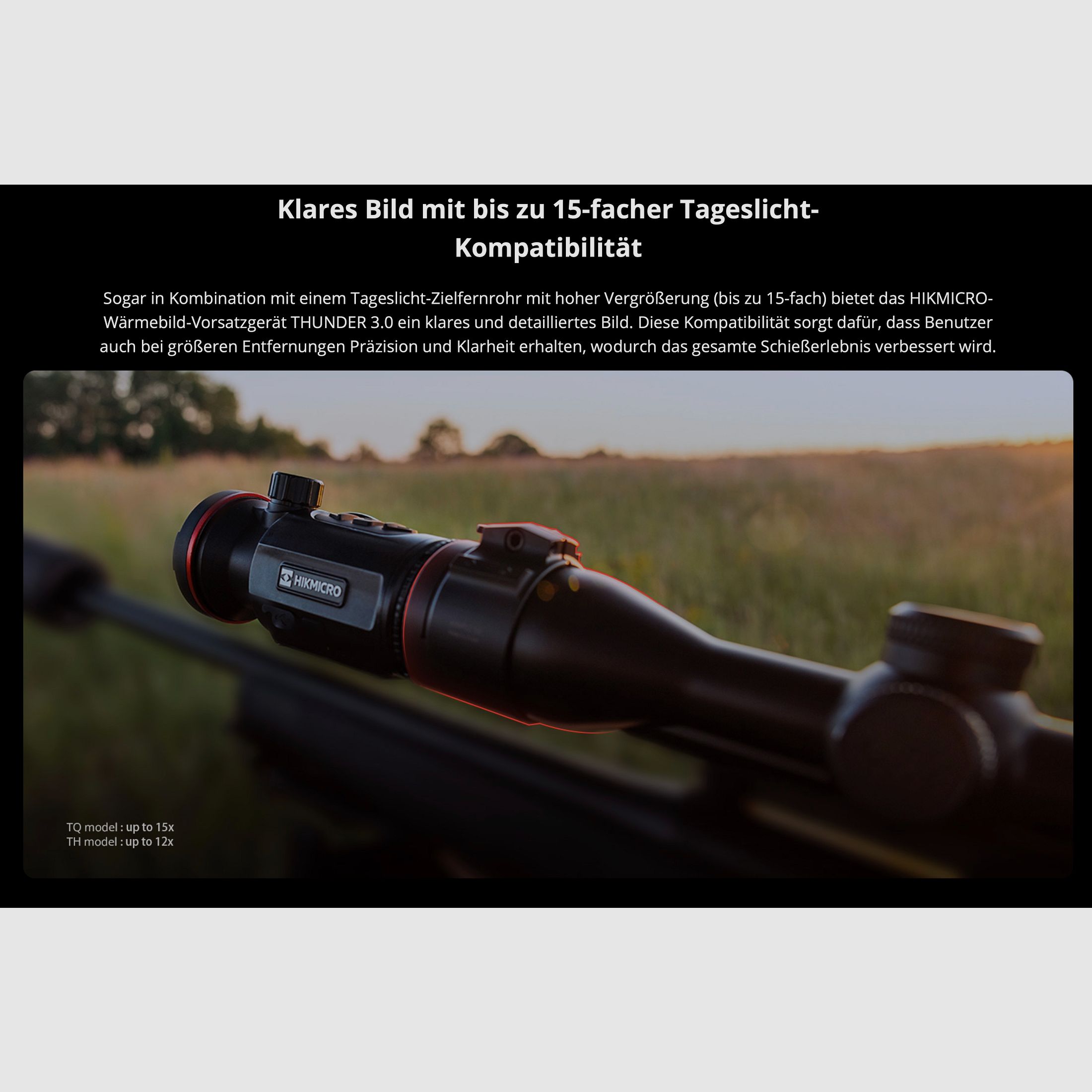 Hikmicro 50-2-128 Clip-On Thunder TQ35C 3.0 appareil de vision thermique 640 x 512 12µm < 15 mK