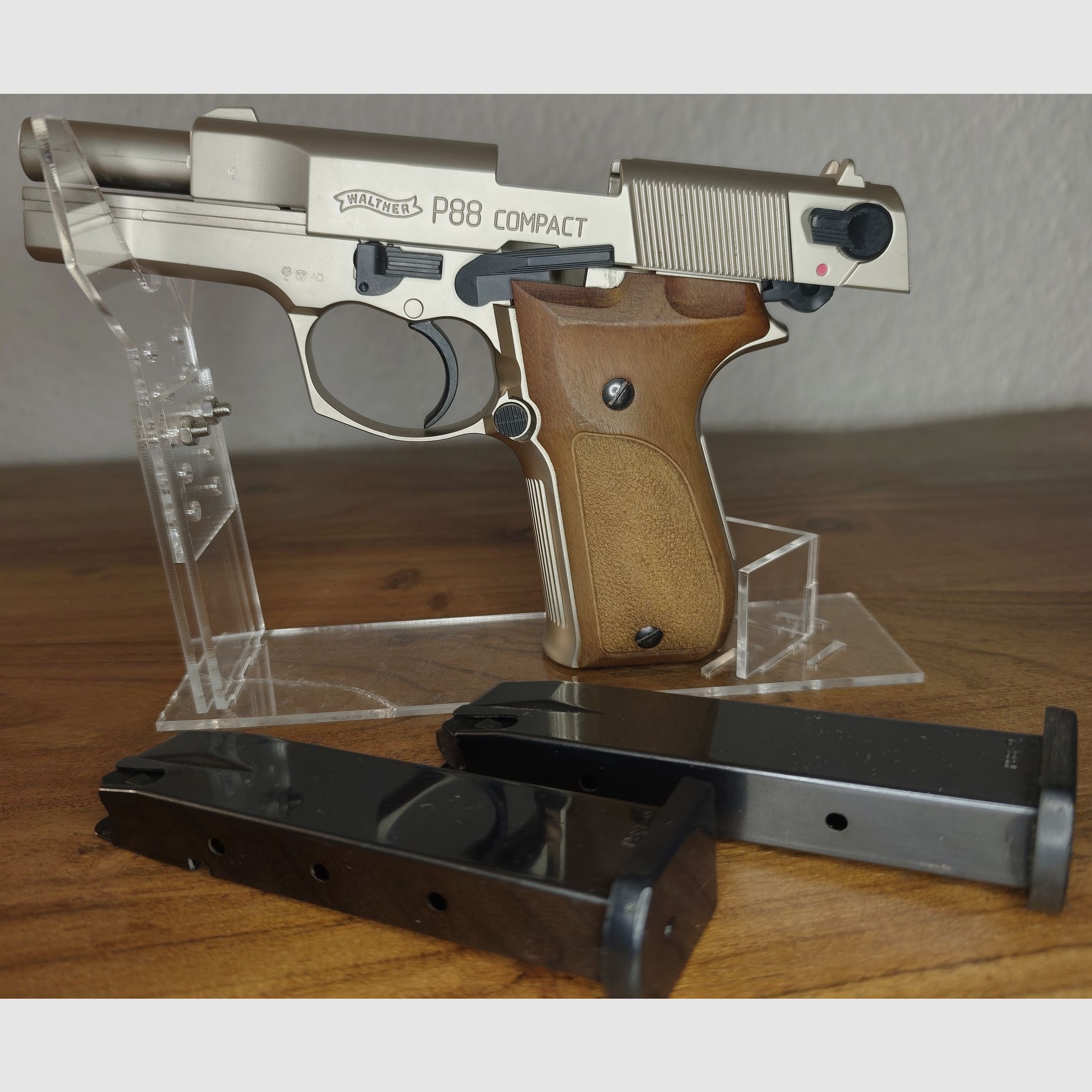 Walther P88 Compact Nickel PTB 764 Silvester-set ver.Pyro+50 schoten munitie