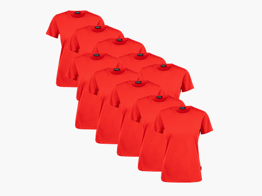 Clique T-Shirt Damen 10er-Pack Rot