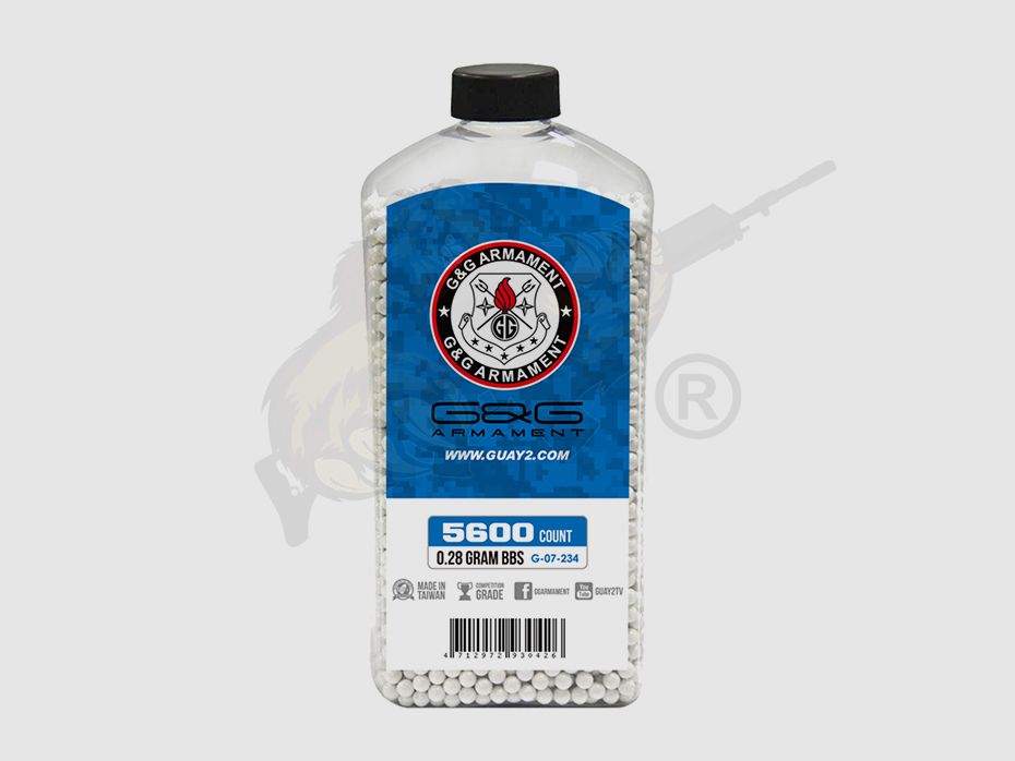 Perfect Airsoft BB`s 0.28g (5.600 Stück) diameter 5,95mm - Weiß