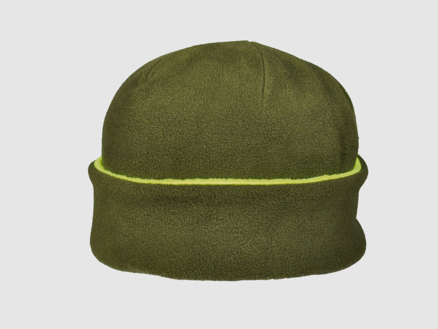 Cappello in pile reversibile neon - giallo/oliva in taglia unica