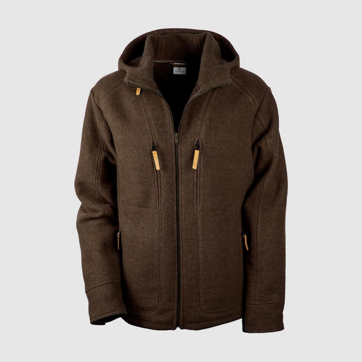 Lodenfleece-Hoodie "Kapuzenhuber", Braun