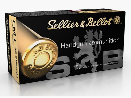 Sellier & Bellot 64193 .38 Spec. Vollmantel 10,24g 158grs. Revolvermunition