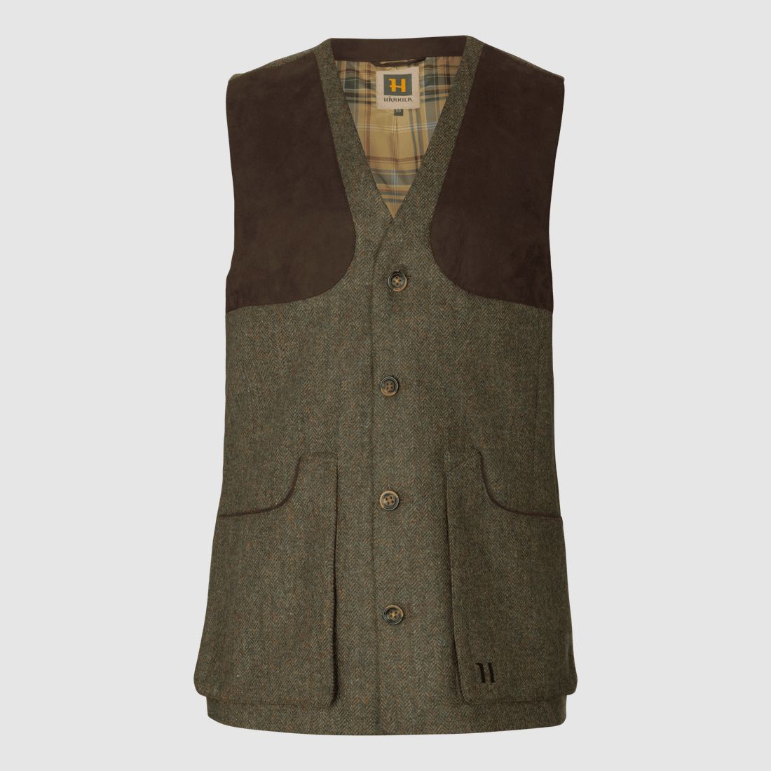 Härkila Kenmore Gilet da Tiro Uomo Verde Foresta/Intrecciato 58