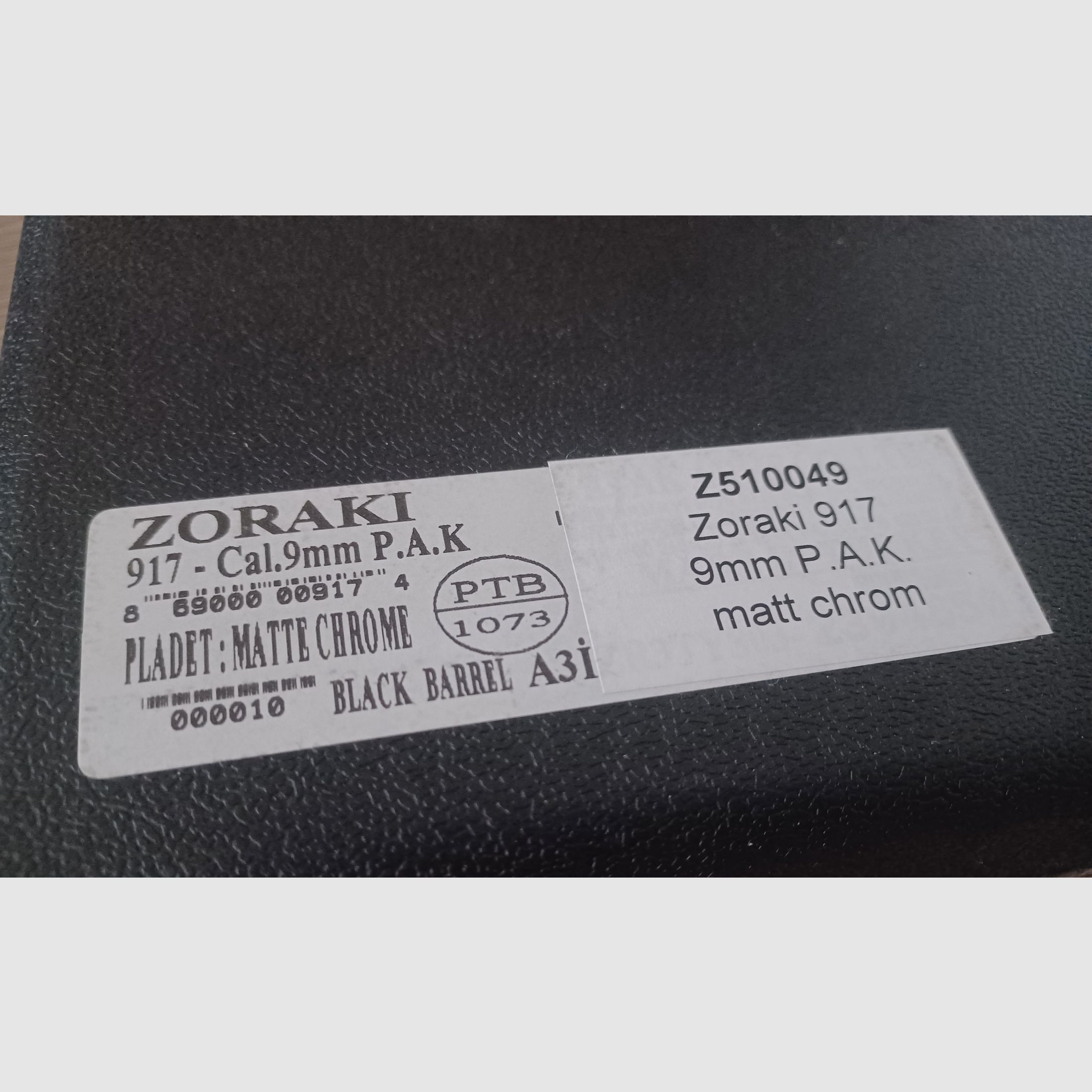 Zoraki 917 mat chrome cal. 9mm P.A.K.