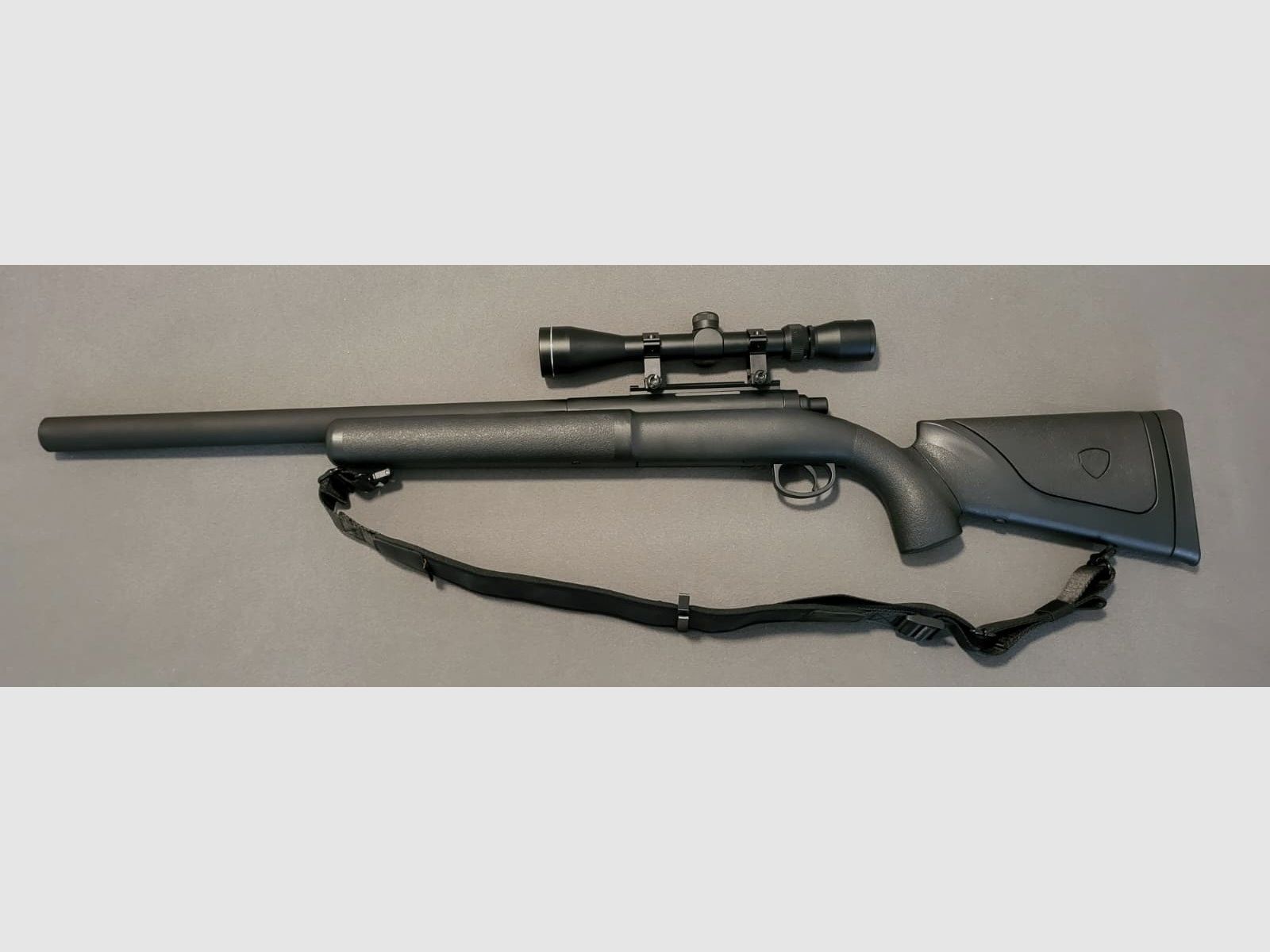 STS rifle with spring pressure, needle rifle with scope and sling