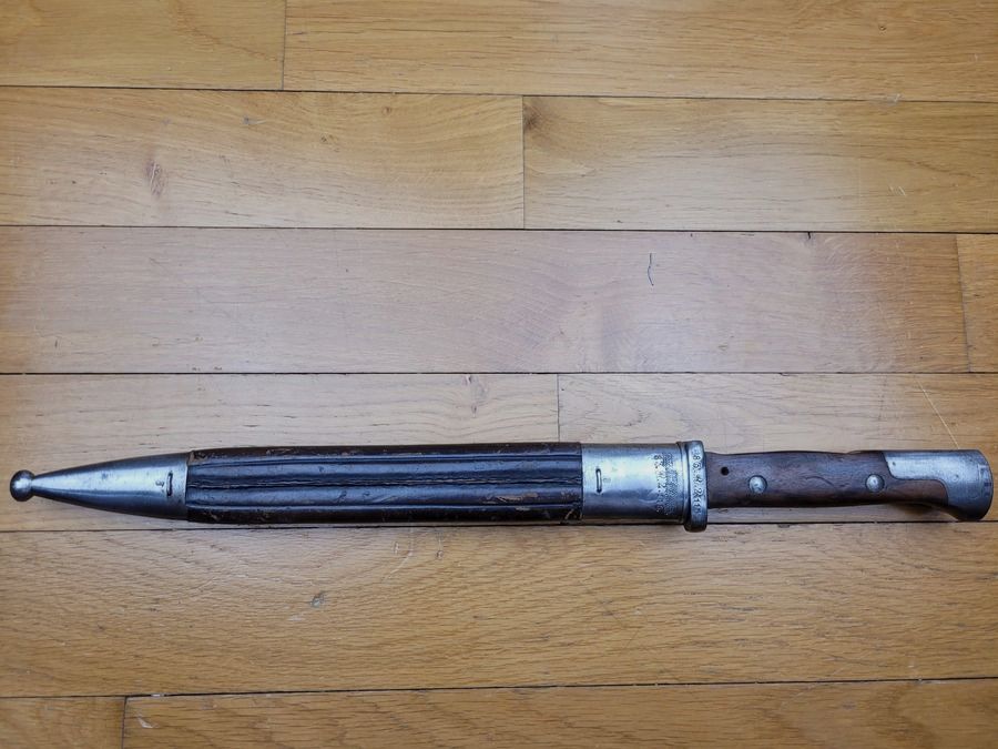 Rare baïonnette allemande 84/98 1ER type – Coppel + Danzig – Duché de Anhalt – W 88 – au numéro ! – Etat sup !, image 18 sur 18