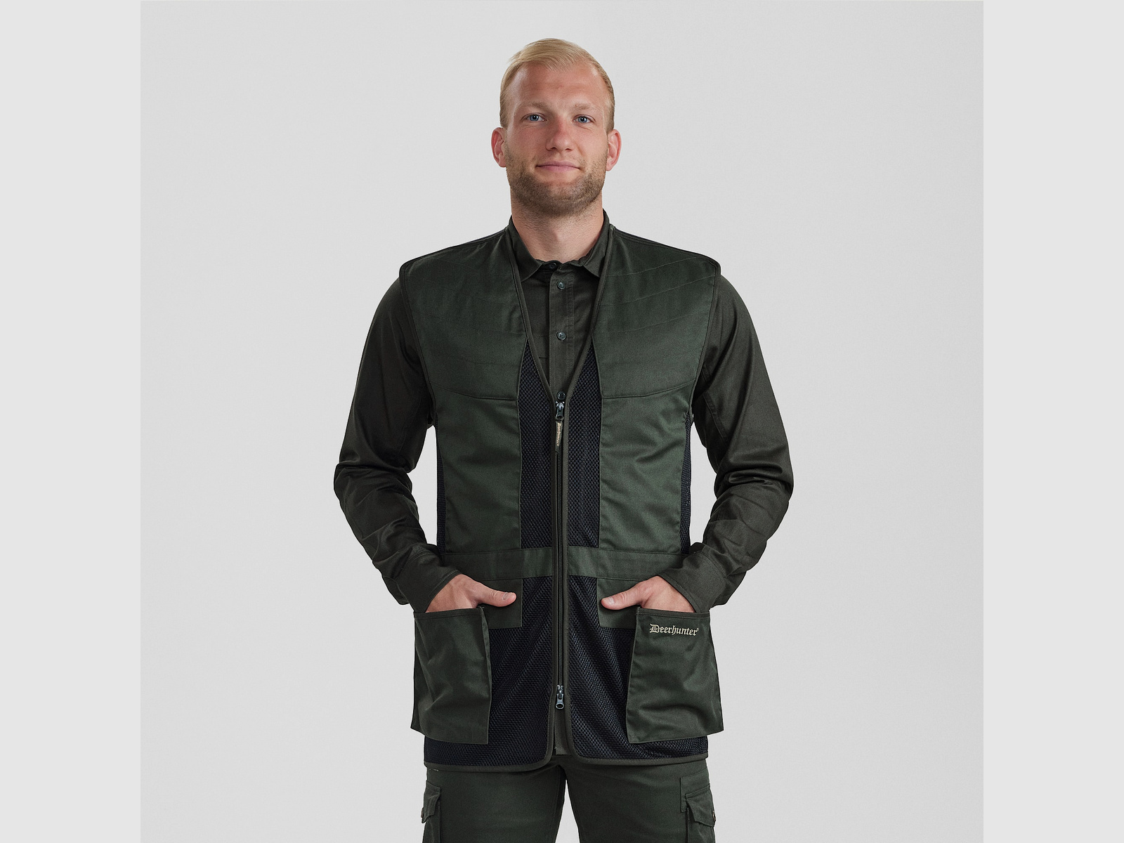 Deerhunter Atlas Gilet da Tiro con Rete Unisex Timber