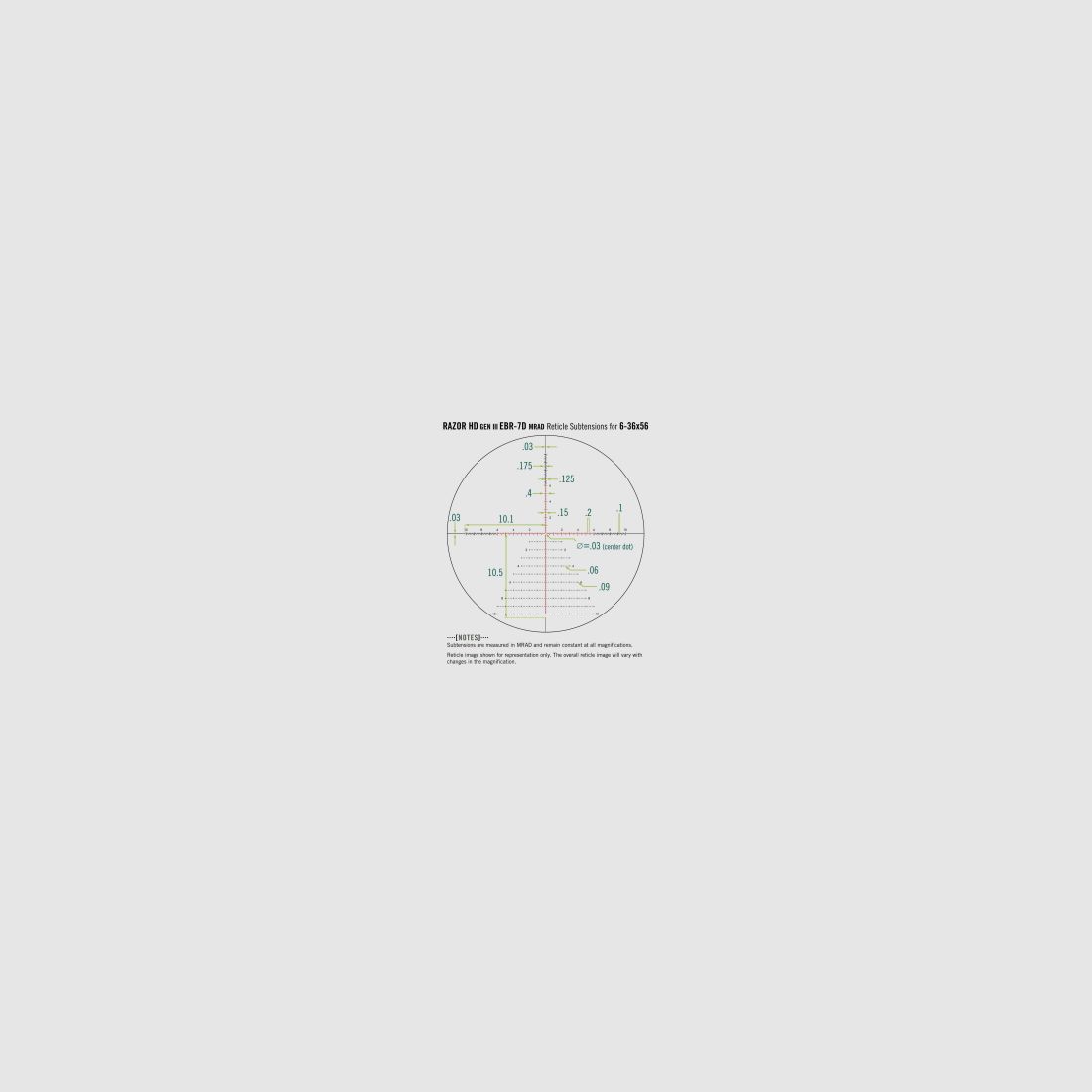 Razor Gen III 6-36x56 FFP EBR-7D MRAD, immagine 5 di 5