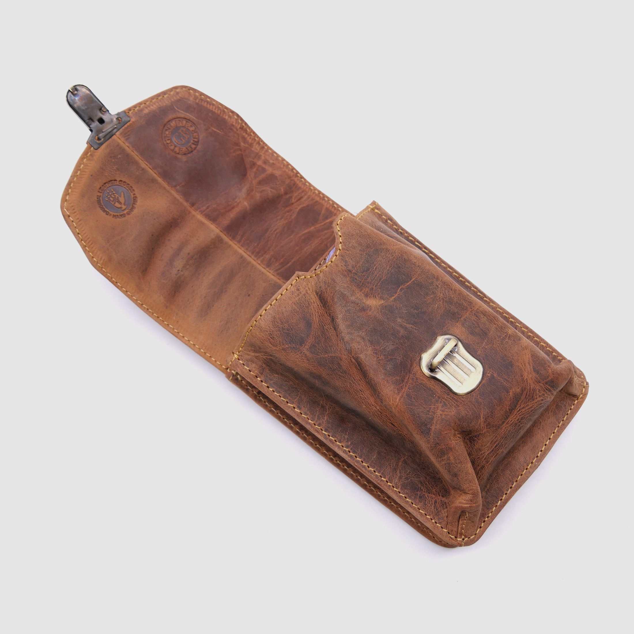 Greenburry Leder Gürteltasche Vintage Hirsch braun 1754H-STAG3-25