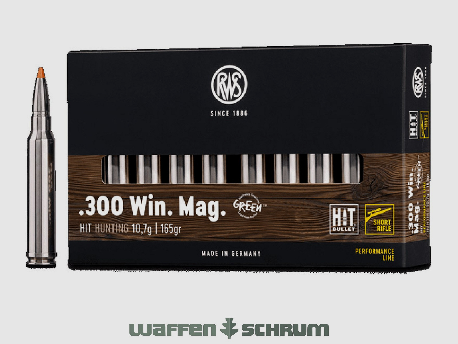 RWS HIT 10.7g - 165gr .300WinMag Short Rifle