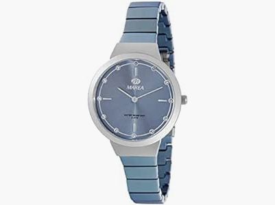 Marea Analog Watch Women B54165/3 Light Blue with Stone Details